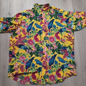 Polo Ralph Lauren Shirt Mens 2XLT Multi Color Floral Tropical Short Sleeve